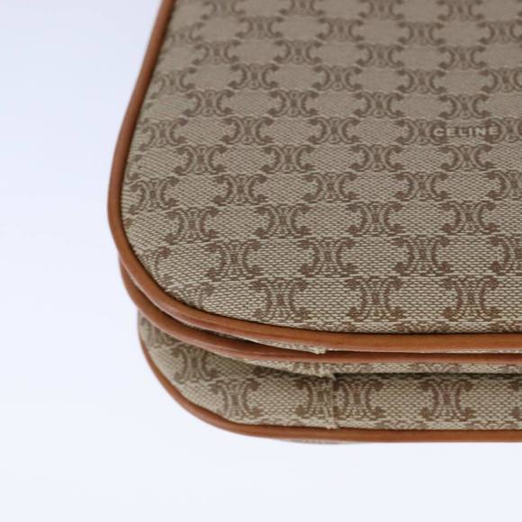 CELINE C Macadam Canvas Shoulder Bag PVC Beige Gold Auth 106870 - Picture 12 of 16